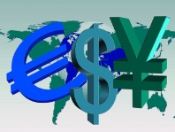 Euro and Yen rose against the dollar 